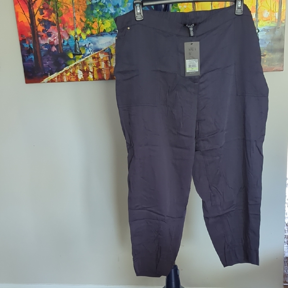 Jones New York Deep Purple Gray Trousers